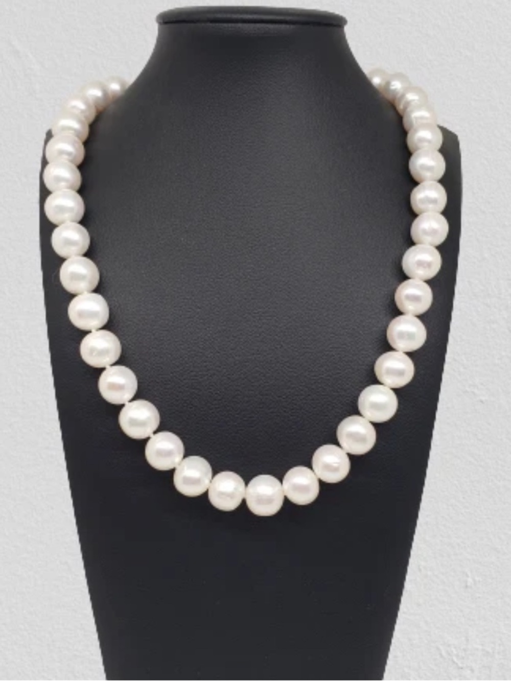 925 SS, Genuine Freshwater Cultured Pearl Necklace, 17"